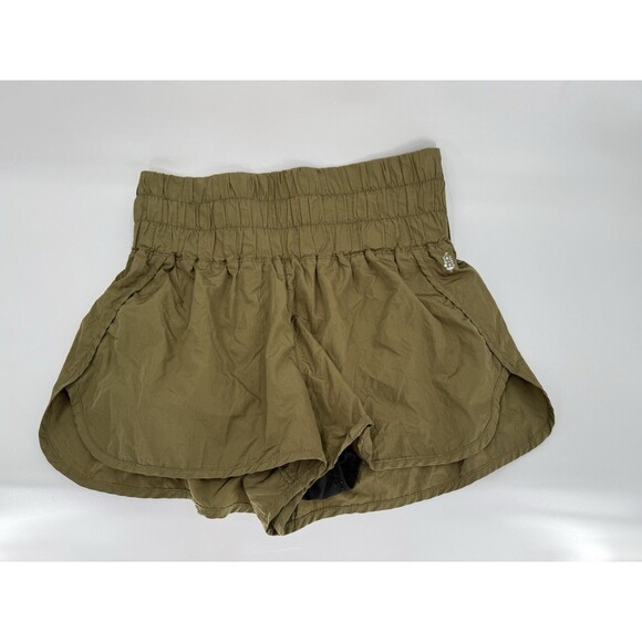 Free People Movement The Way Home Athletic Shorts Army Green Size LARGE EUC - Picture 4 of 13
